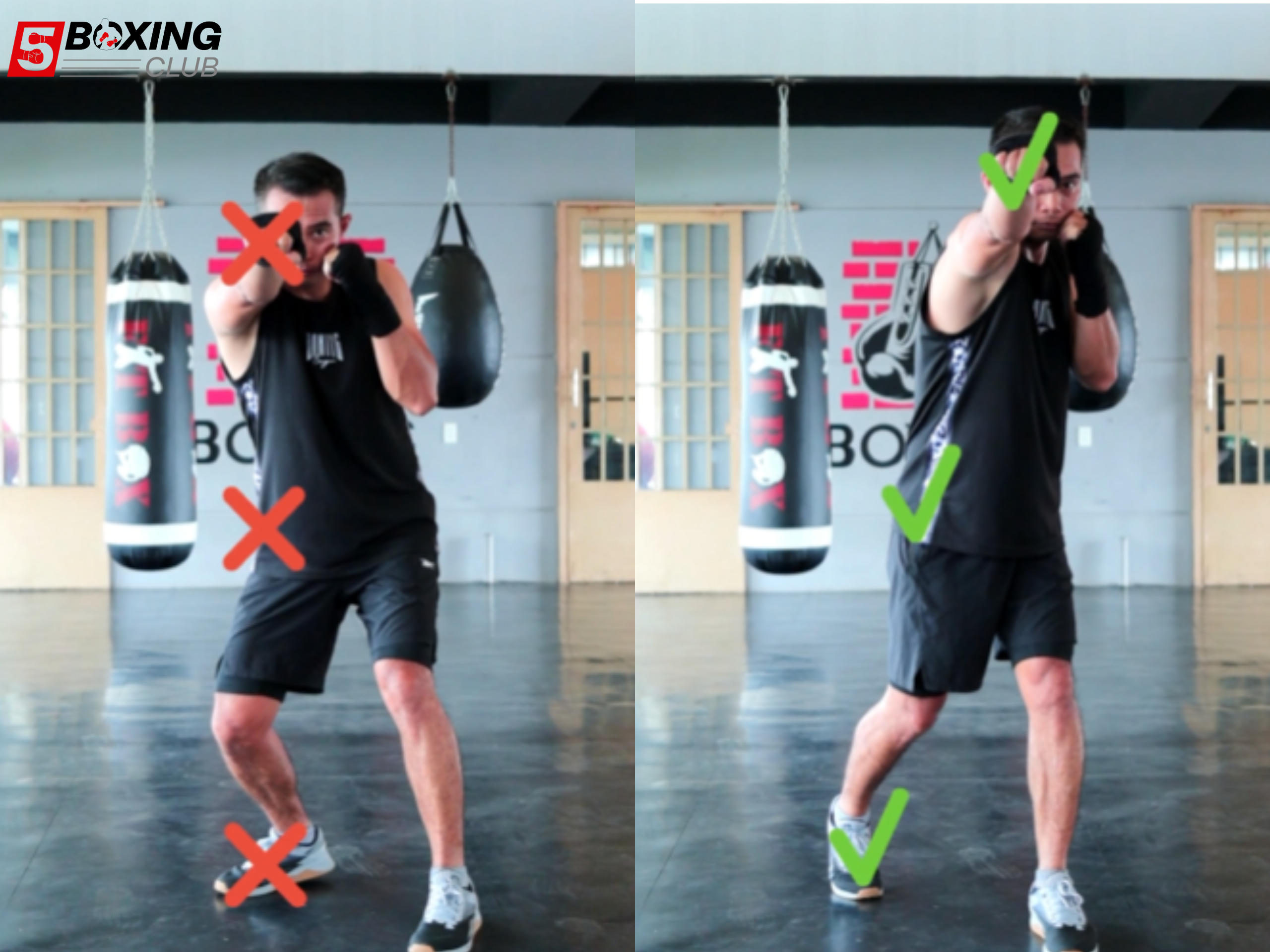 Sai lầm người mới tập boxing - không xoay hong khi ra đòn đấm