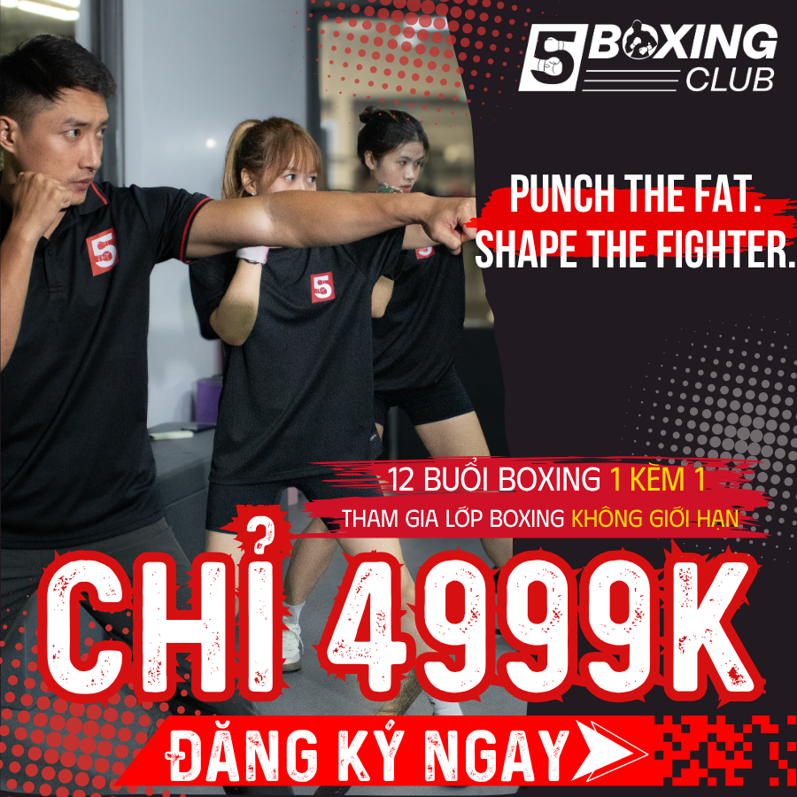 PT 1 kèm 1 5Boxing gói ưu đãi trong tháng 4